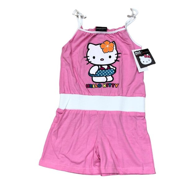 HELLO KITTY GIRLS SLEEVELESS ROMPERS SIZE 3T NWT - Picture 3 of 7